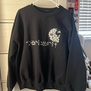 Carhartt Black Crewneck Sweater Soft Cotton Casual